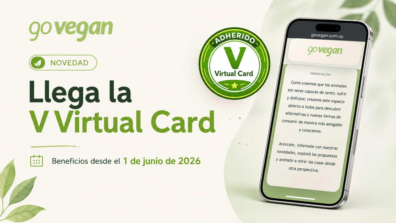 ATENCION: Beneficios en el circuito vegano