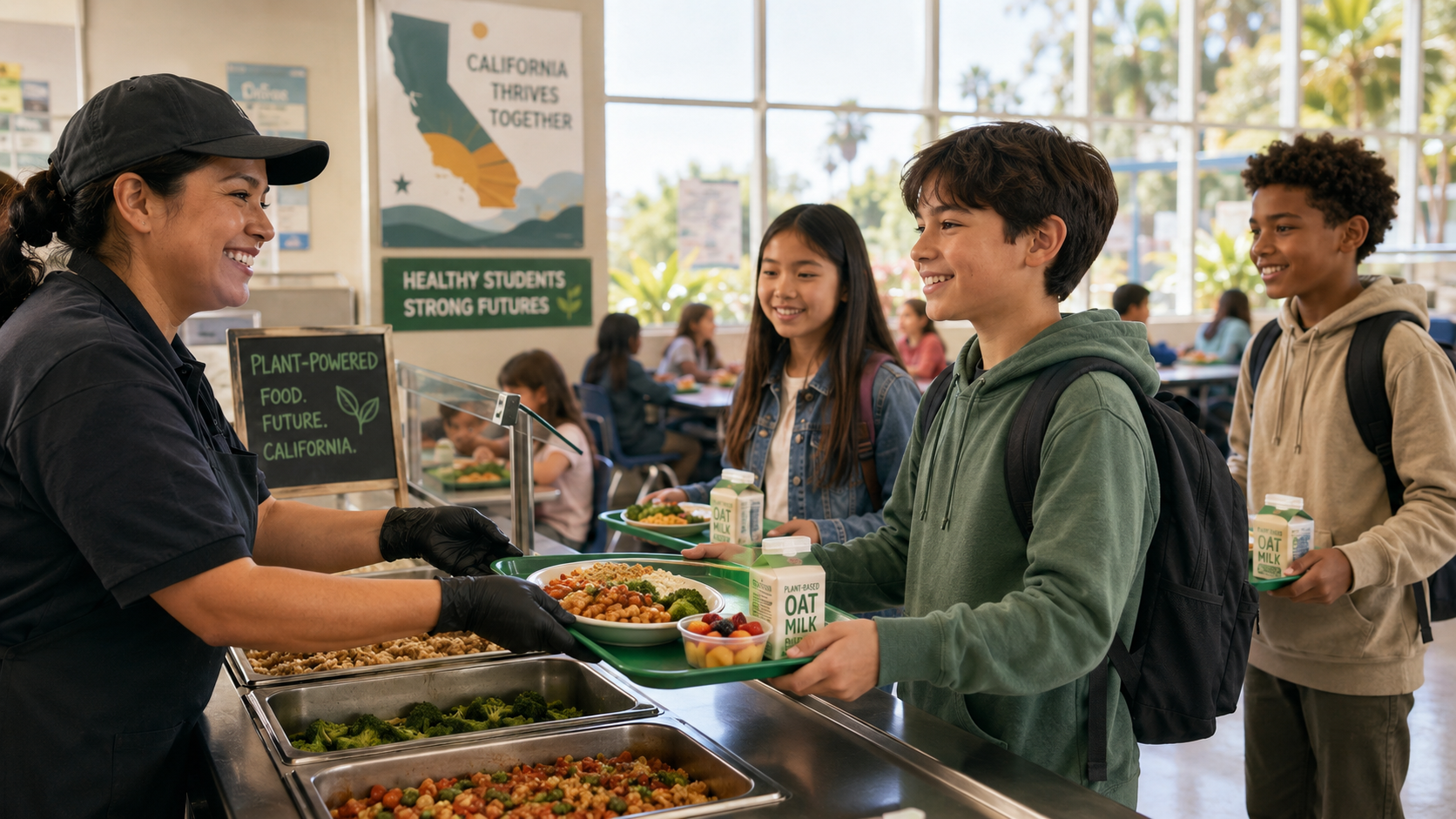 California: opciones vegetales en comedores escolares