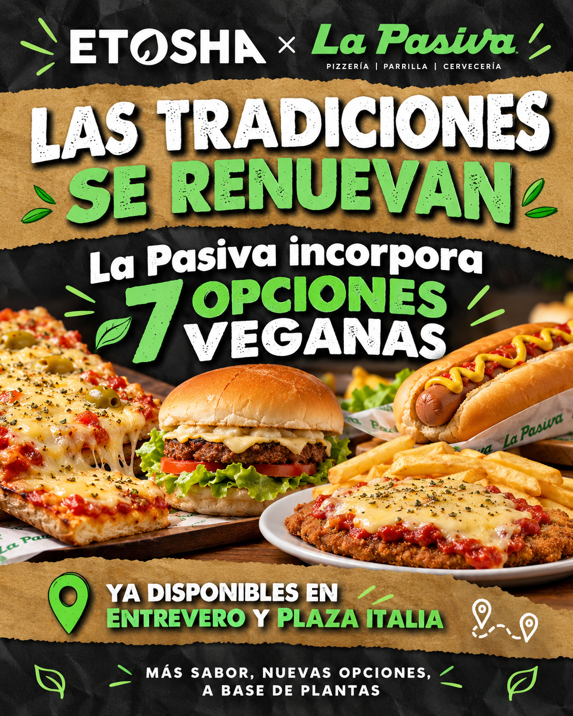 ¡Las tradiciones se renuevan! La Pasiva incorpora 7 opciones veganas junto a Etosha